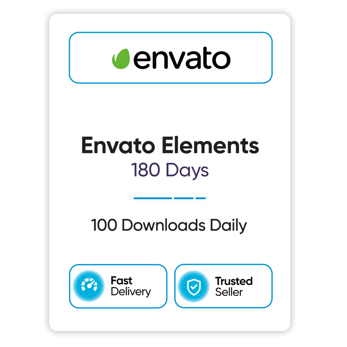 envato elements 180 days 100 downloads daily