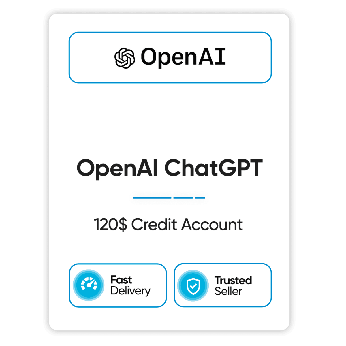 openai chatgpt 120 credit account