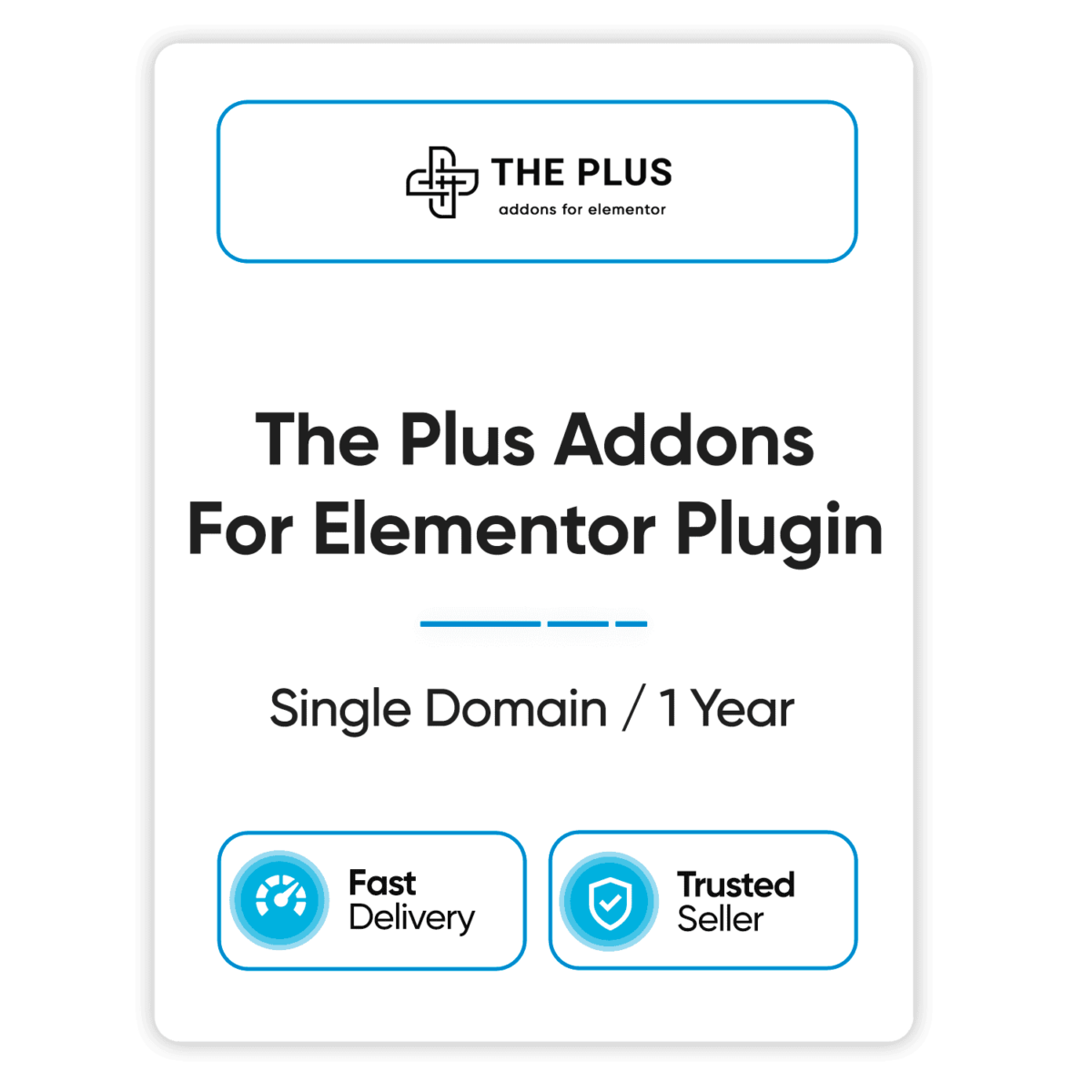 the plus addonf for elementor plugin single domain 1 year