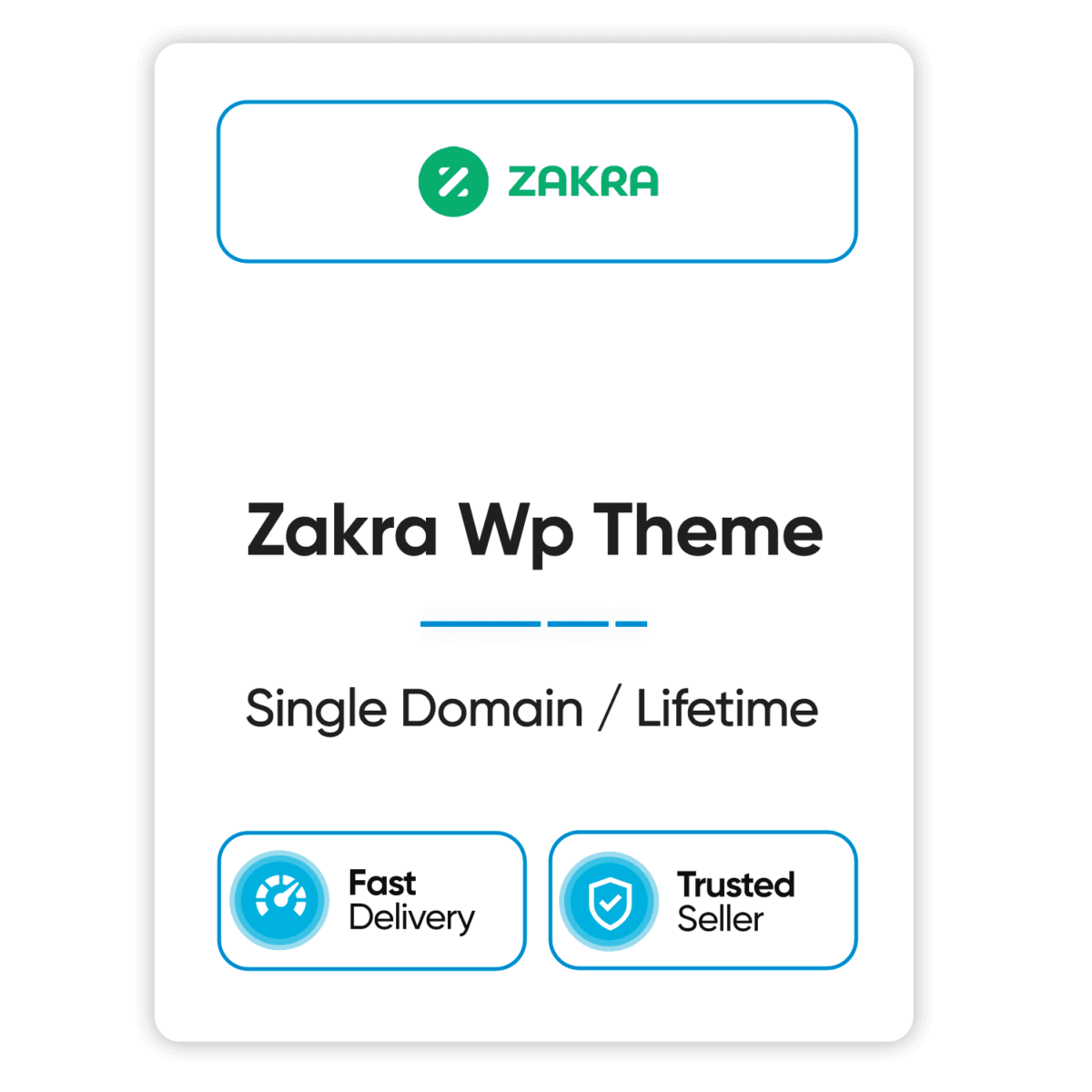 zakra wp theme single domain lifetime